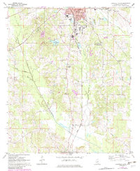 Download a high-resolution, GPS-compatible USGS topo map for Louisville South, MS (1982 edition)