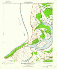 1908 Map of Moon Lake, 1961 Print
