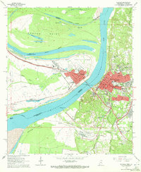 Download a high-resolution, GPS-compatible USGS topo map for Natchez, MS (1972 edition)