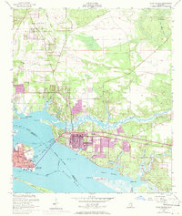 Download a high-resolution, GPS-compatible USGS topo map for Ocean Springs, MS (1971 edition)