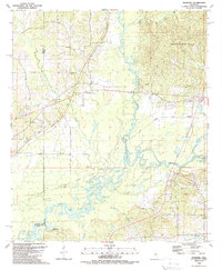 Download a high-resolution, GPS-compatible USGS topo map for Ofahoma, MS (1989 edition)