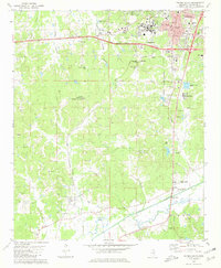 1980 Map of Oxford, MS, 1981 Print