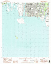 Download a high-resolution, GPS-compatible USGS topo map for Pascagoula South, MS (1982 edition)