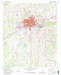 Download a high-resolution, GPS-compatible USGS topo map for Starkville, MS (1982 edition)