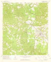1964 Map of Waynesboro, MS, 1965 Print