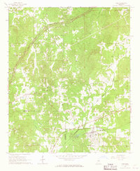1966 Map of Weir, MS, 1967 Print