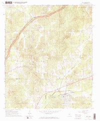1966 Map of Weir, MS, 1967 Print