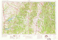 1956 Map of Tupelo, 1967 Print