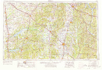 1956 Map of Tupelo, 1973 Print