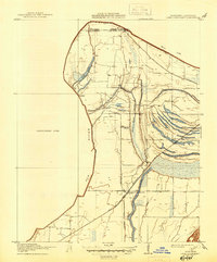 1912 Map of Lake Cormorant, 1945 Print