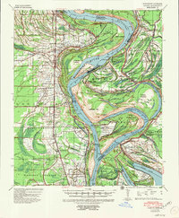 Download a high-resolution, GPS-compatible USGS topo map for Alsatia, MS (1957 edition)