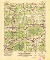 1940 Map of Auter, 1941 Print