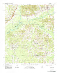 1961 Map of Carthage, MS, 1983 Print