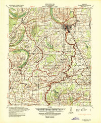 1939 Map of Clarksdale, MS, 1943 Print