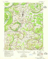 Download a high-resolution, GPS-compatible USGS topo map for Clayton, MS (1955 edition)