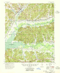 Download a high-resolution, GPS-compatible USGS topo map for Coffeeville, MS (1955 edition)