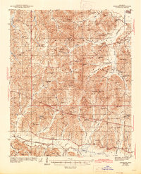 1943 Map of Denmark, 1945 Print