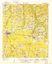 Download a high-resolution, GPS-compatible USGS topo map for Forest, MS (1952 edition)