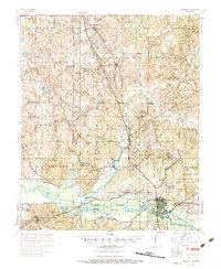 1954 Map of Yalobusha County, MS, 1984 Print
