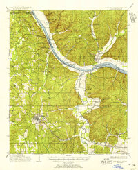 1911 Map of Iuka, 1956 Print
