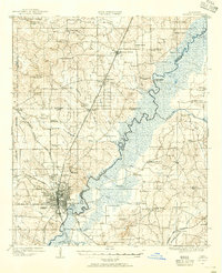 1905 Map of Jackson, 1955 Print