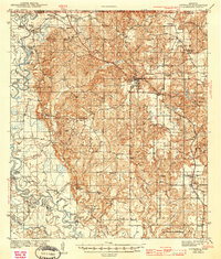 preview thumbnail of historical topo map of Lucedale, MS in 1943