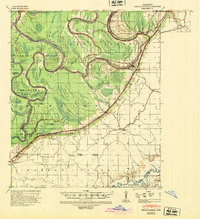 1940 Map of Yazoo County, MS, 1947 Print