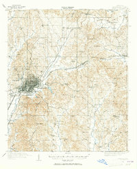 1921 Map of Lauderdale County, MS, 1965 Print