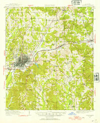 1921 Map of Meridian, MS, 1954 Print