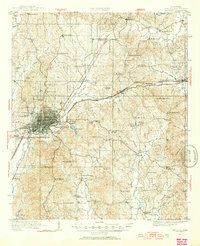 1921 Map of Lauderdale County, MS, 1954 Print