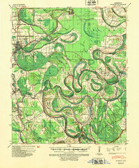 1940 Map of Mileston, 1953 Print
