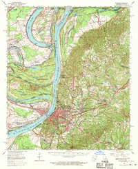 preview thumbnail of historical topo map of Natchez, MS in 1965