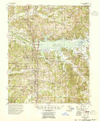 preview thumbnail of historical topo map of Oakland, MS in 1954