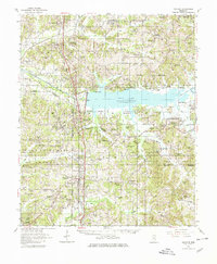 1954 Map of Yalobusha County, MS, 1980 Print