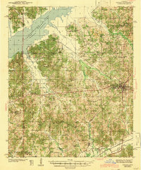 preview thumbnail of historical topo map of Oxford, MS in 1943