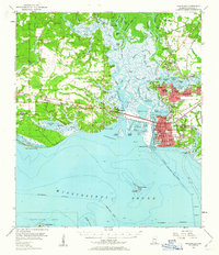 1955 Map of Pascagoula, MS, 1961 Print
