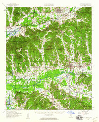 preview thumbnail of historical topo map of Pittsboro, MS in 1954