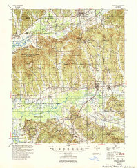 1954 Map of Calhoun County, MS