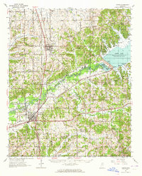 1952 Map of Batesville, MS, 1965 Print