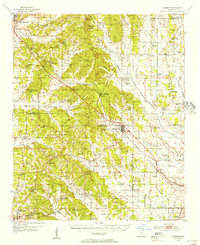 1955 Map of Sherman, MS, 1956 Print