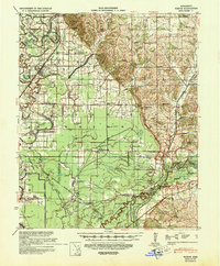 1939 Map of Sledge, MS, 1943 Print