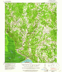 1939 Map of Wilkinson County, MS, 1961 Print