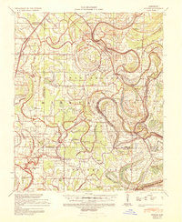 1939 Map of Sumner, MS, 1943 Print