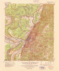 1941 Map of Vicksburg, MS, 1946 Print