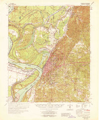 Download a high-resolution, GPS-compatible USGS topo map for Vicksburg, MS (1964 edition)
