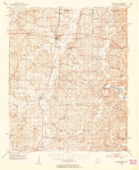 1951 Map of Walnut, MS, 1953 Print