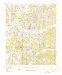 1954 Map of Water Valley, 1980 Print