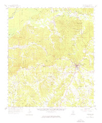 1958 Map of Woodville, MS, 1976 Print