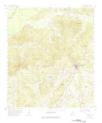 1958 Map of Woodville, MS, 1963 Print