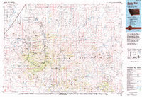 1993 Map of Azure, MT, 1994 Print